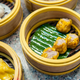 Baskets of dim sum, a standard breakfast in Trang